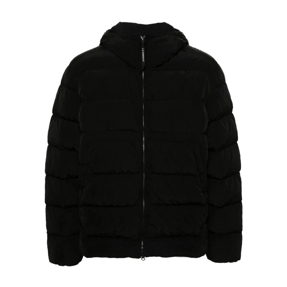 C.p. Company Men's Black Puffer Jacket With Hood - Winter Jackets - 2XL - Jackets
