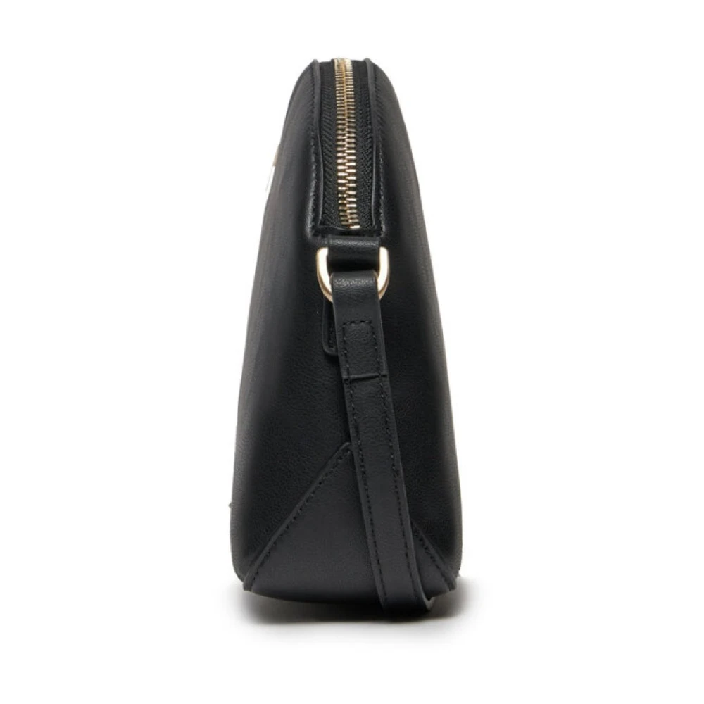 Calvin Klein Metalen Logo PU Leren Schoudertas Black Dames