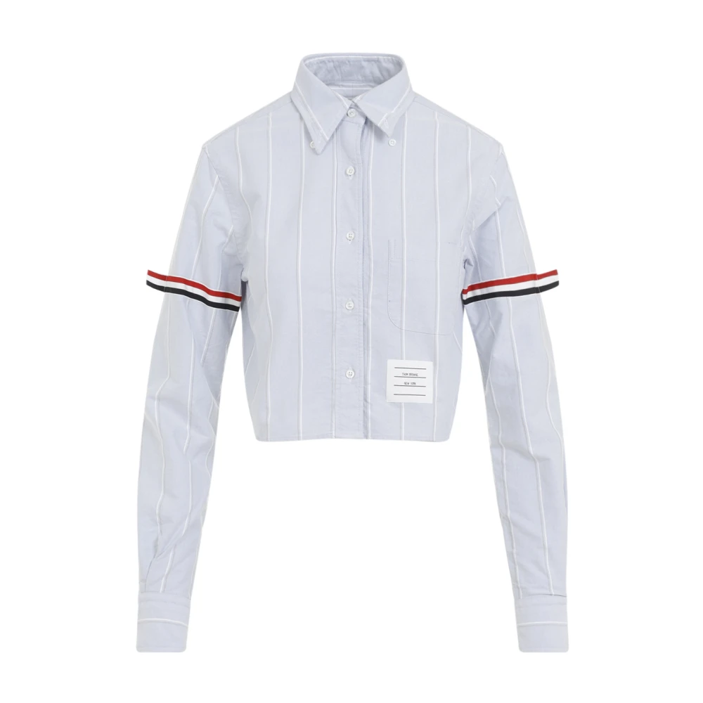 Thom Browne Navy Cropped Shirt Blue Dames