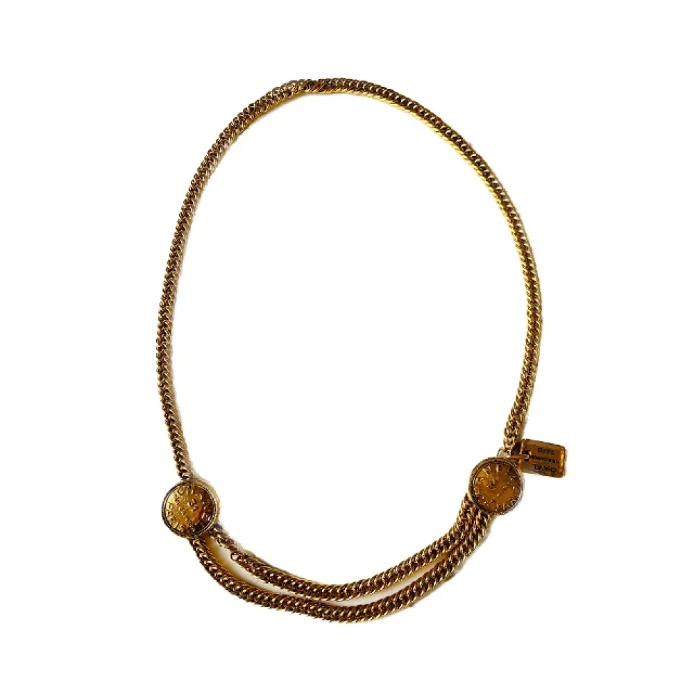 Chanel Vintage Pre-owned Fabric belts Yellow Dames