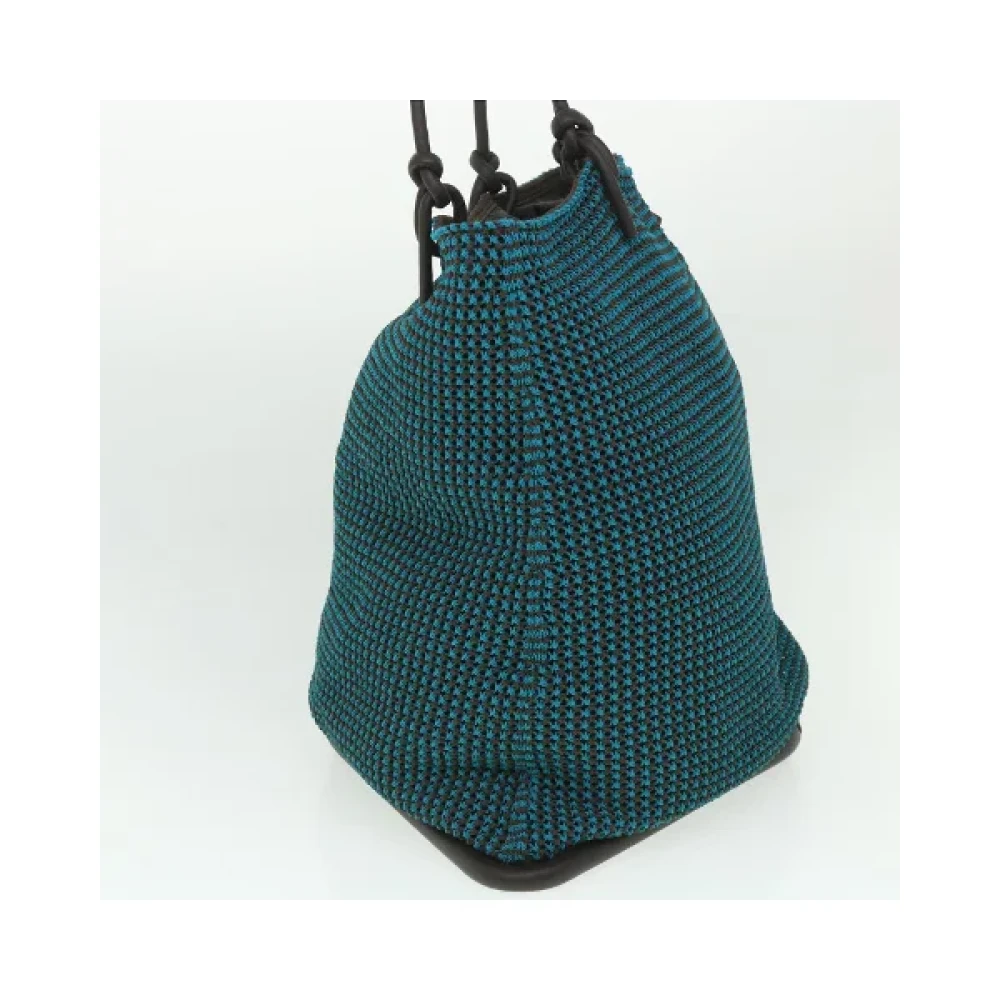 Bottega Veneta Vintage Pre-owned Nylon handbags Blue Dames
