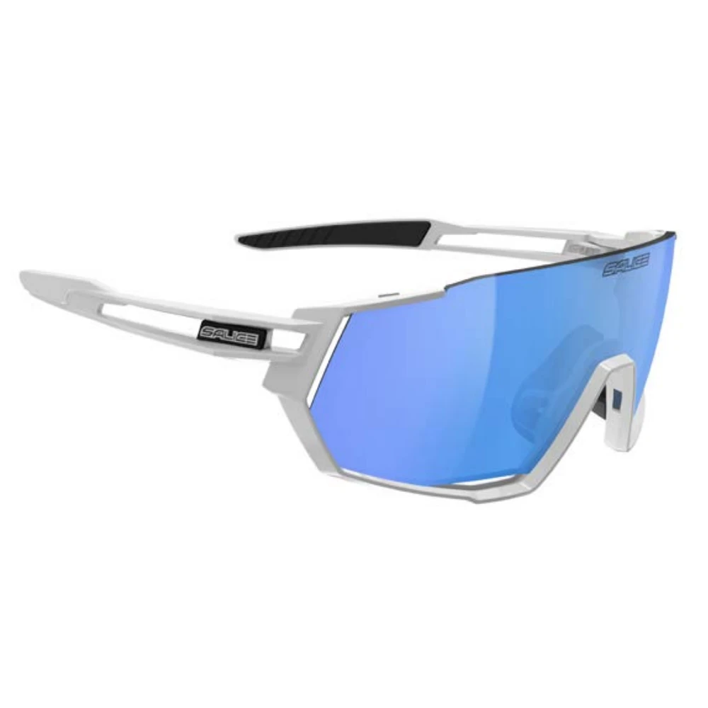 Salice Unisex White Blue Sunglasses With Orange Lens - Sunglasses - One Size - Accessories
