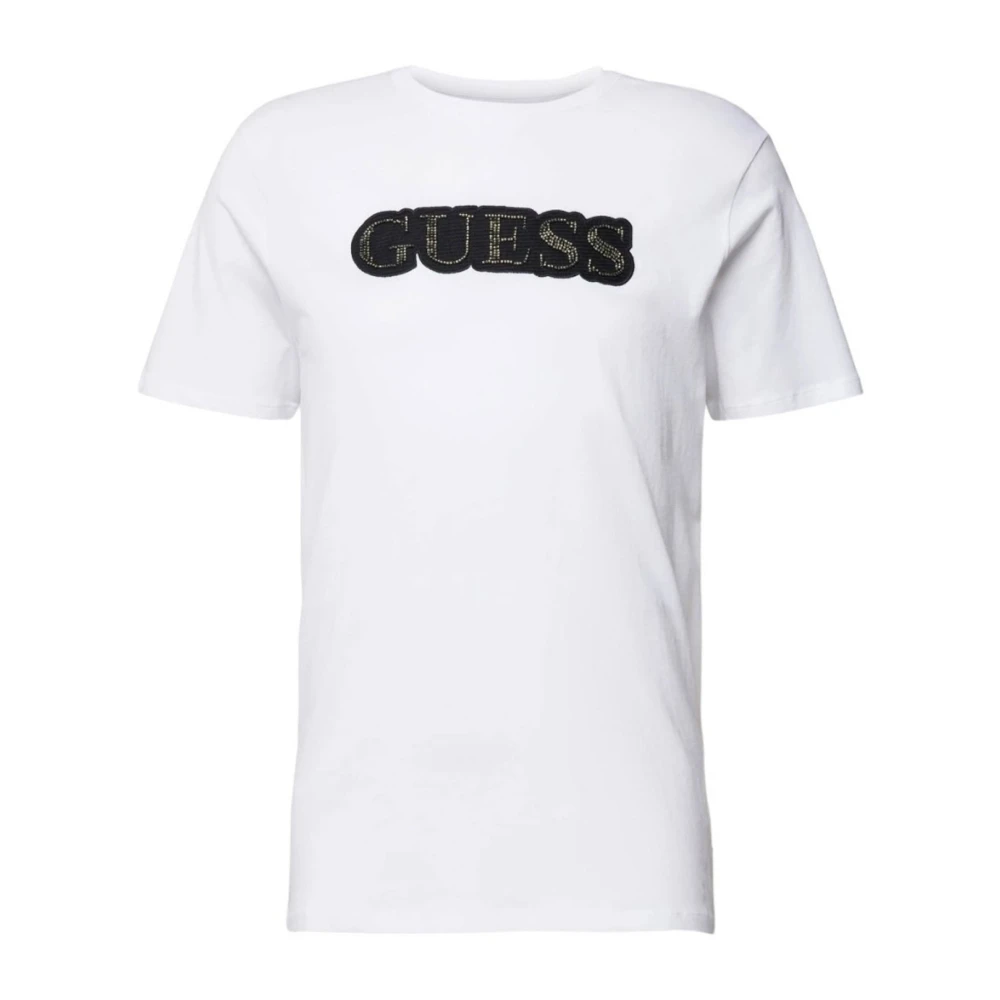 Guess Pearl Logo T-shirt van katoen White Heren