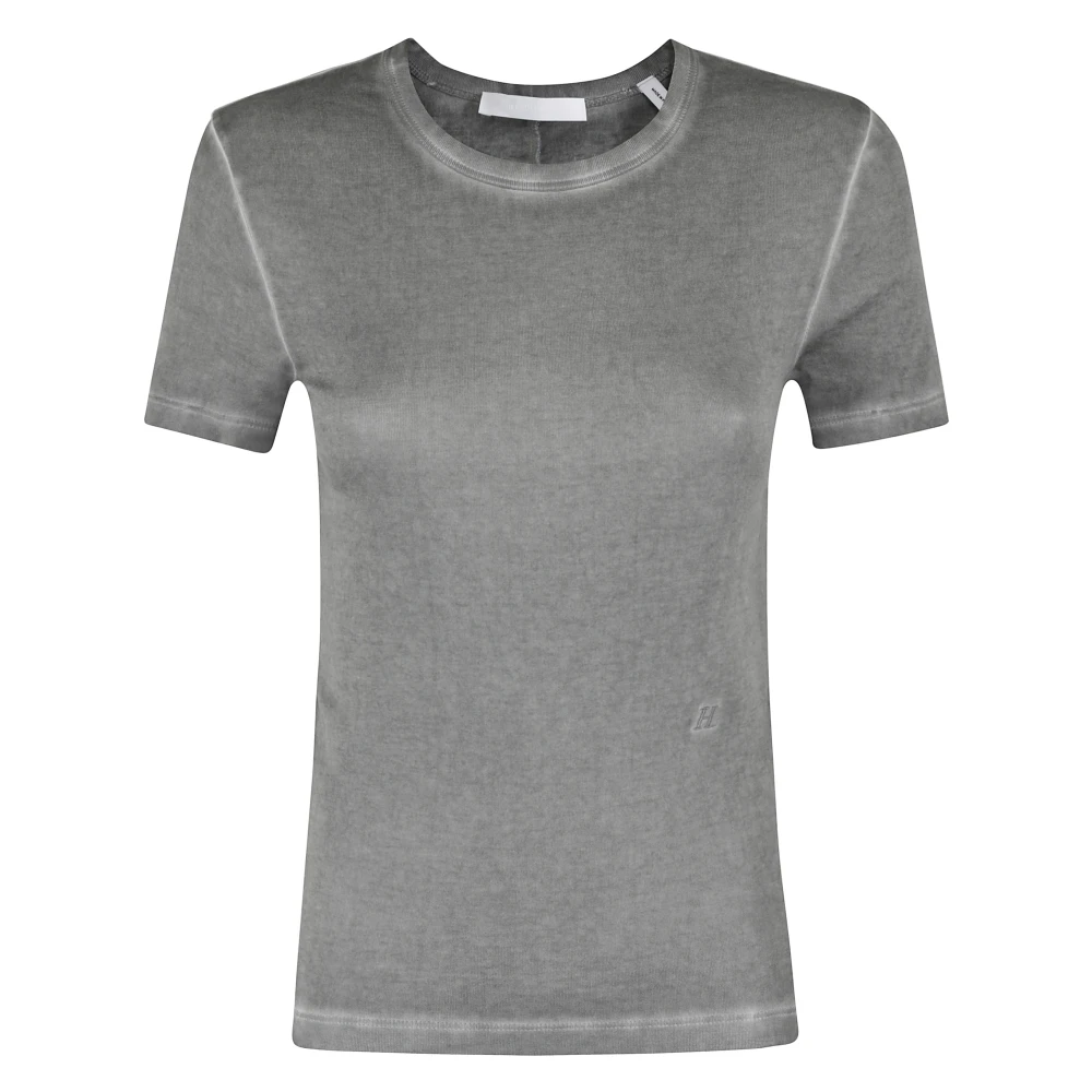 Helmut Lang Krimpende Tee in Trendy Stijl Gray Dames