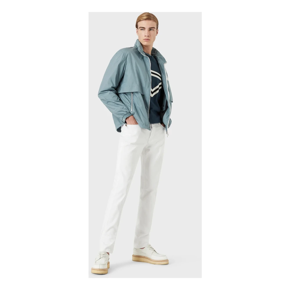 Emporio Armani Slim-Fit Jeans voor Mannen White Heren