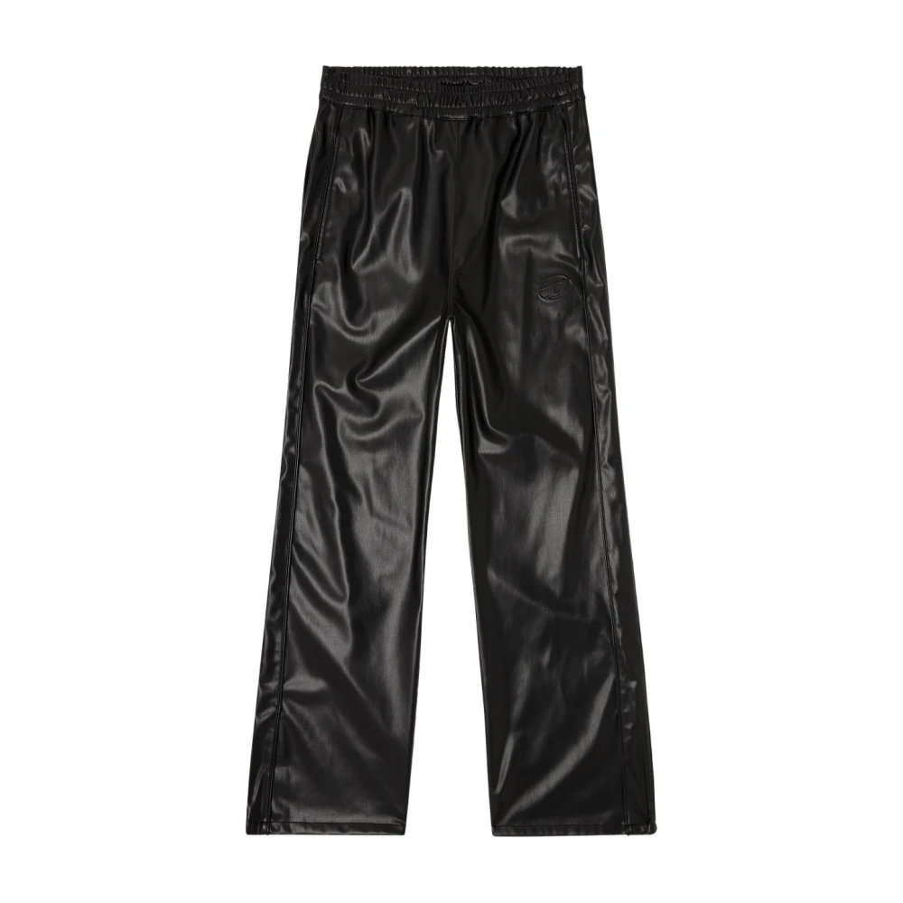 Diesel Men's Black P-Arten Piping Track Trousers - Straight Trousers - Xl - Trousers