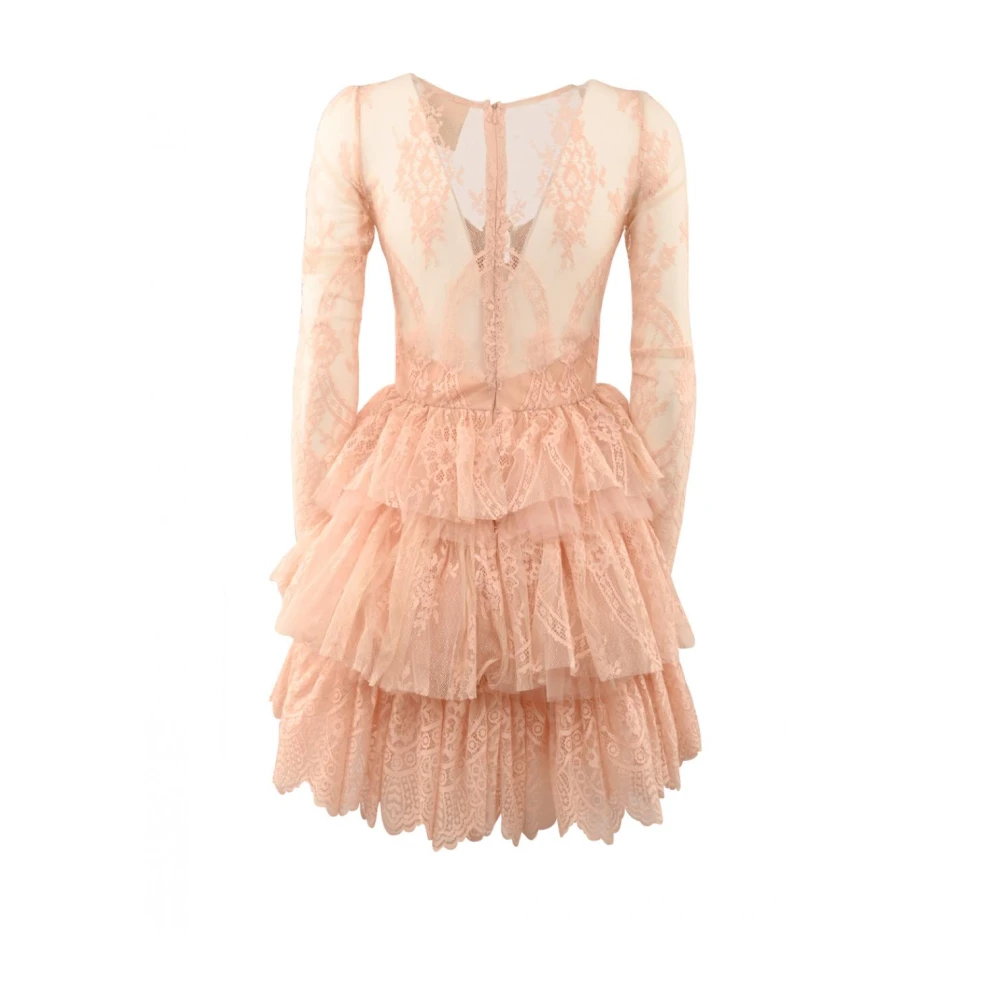 Aniye By Metallic V-hals Tule Jurk Pink Dames