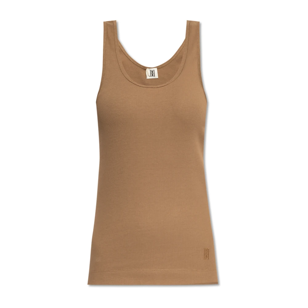 By Malene Birger Geribbelde top Anisa By Herenne Birger Brown Dames