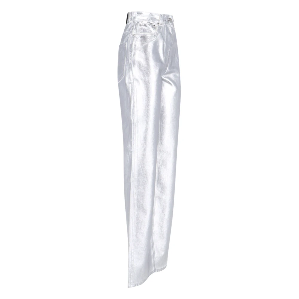Salvatore Ferragamo Zilveren broek voor heren White Dames