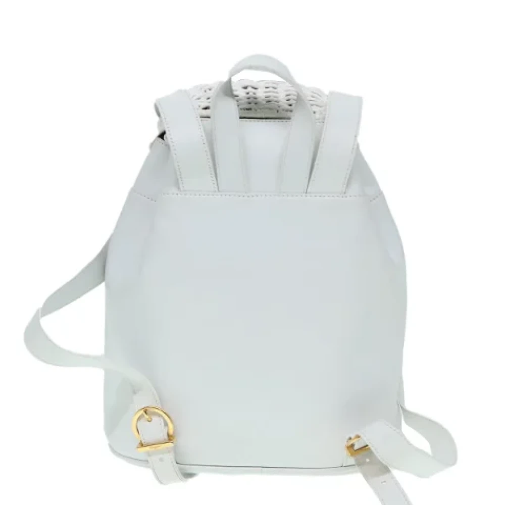 Salvatore Ferragamo Pre-owned Leather backpacks White Dames