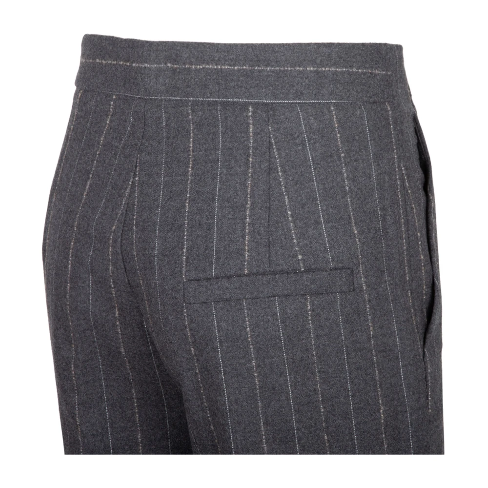 Genny Grijze Pinstripe Palazzo Broek Gray Dames