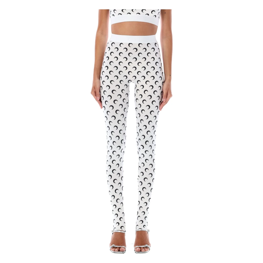 Marine Serre Women's White/Black Moon Phase Leggings Optical