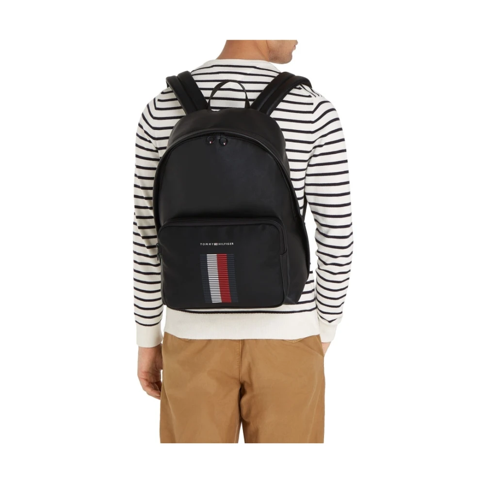 Tommy Hilfiger Zwarte rugzak voor mannen Black Heren