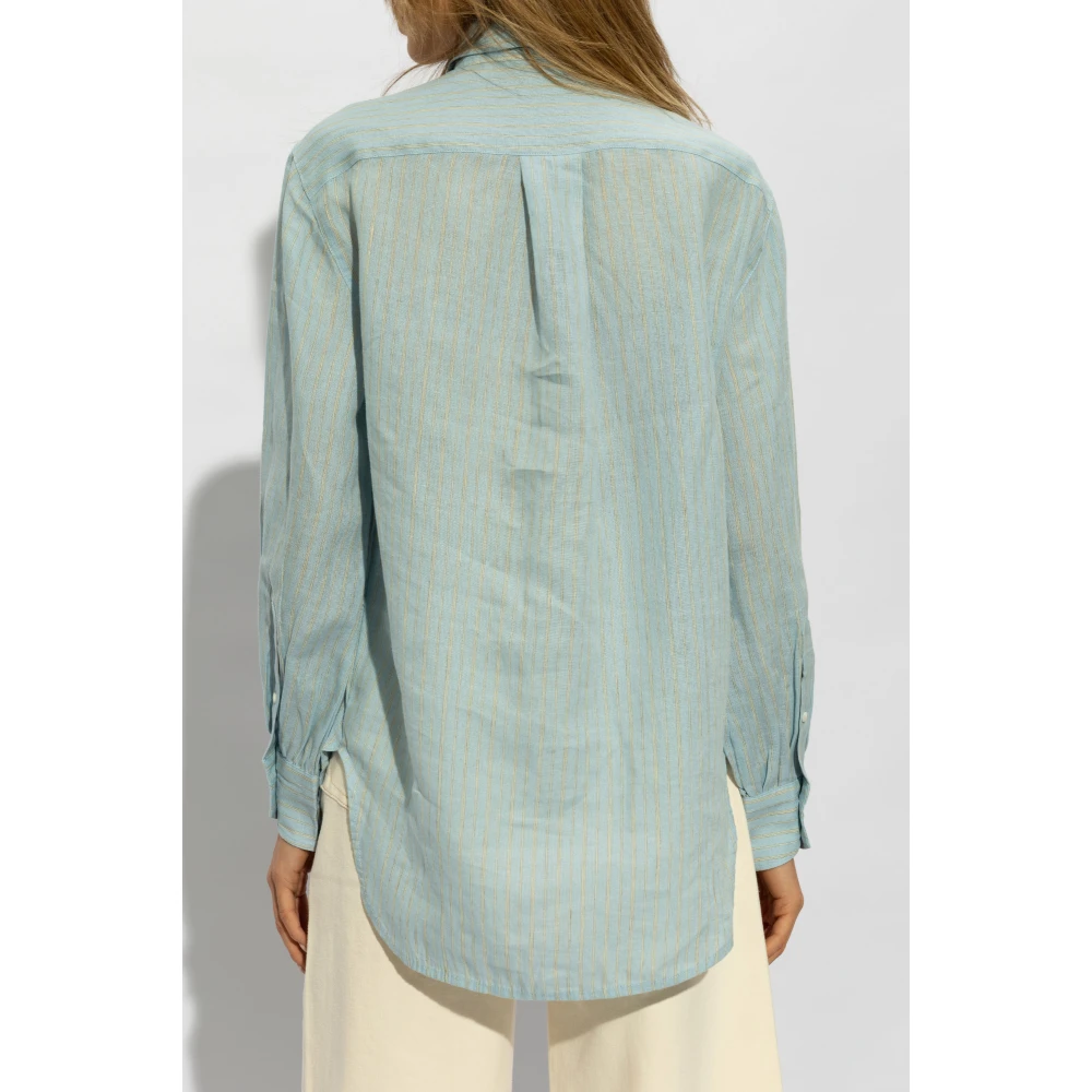 Rag & Bone Linnen shirt Maxine Blue Dames