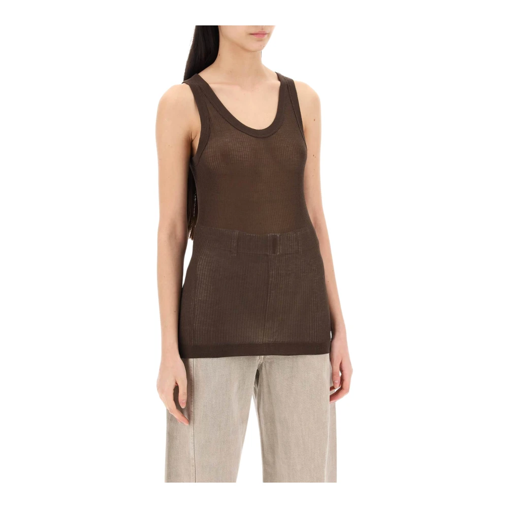 Lemaire Sleeveless Tops Brown Dames