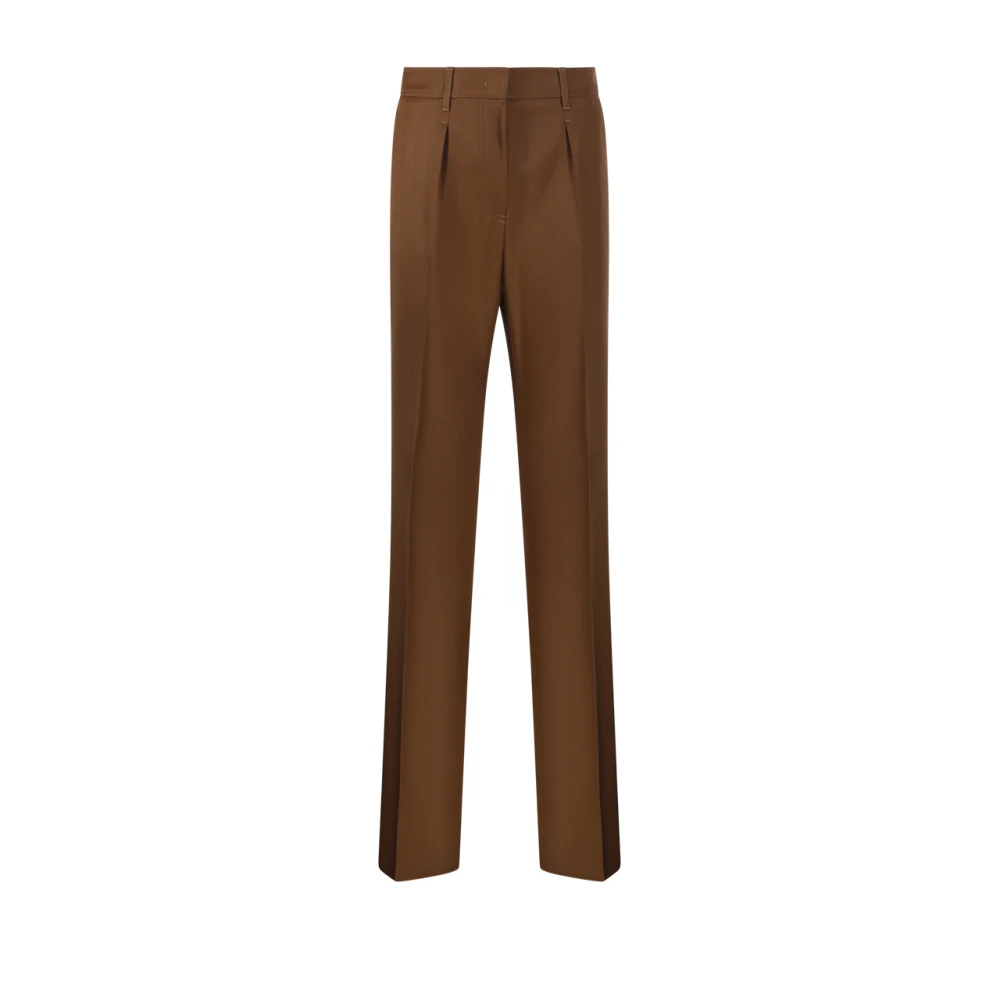 Max Mara Brown Straight Trousers, Female, 2XS, Cannes Trousers