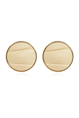 Pleats Round Earrings