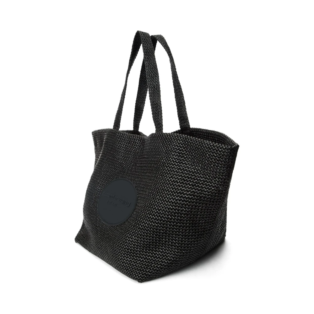 alexander wang Zwarte Logo In reliëf Stropdas Sluiting Tas Black Dames