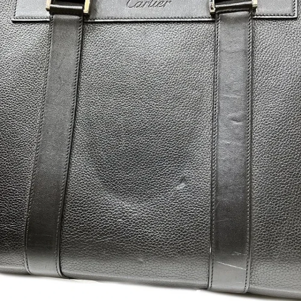 Cartier Vintage Pre-owned Leather handbags Black Heren