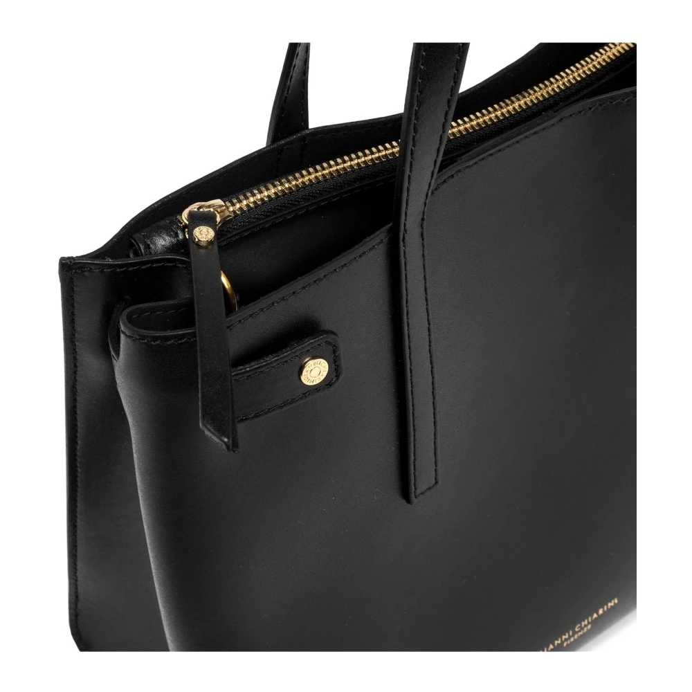 Gianni Chiarini Zwarte gladleren Altea tas Black Dames
