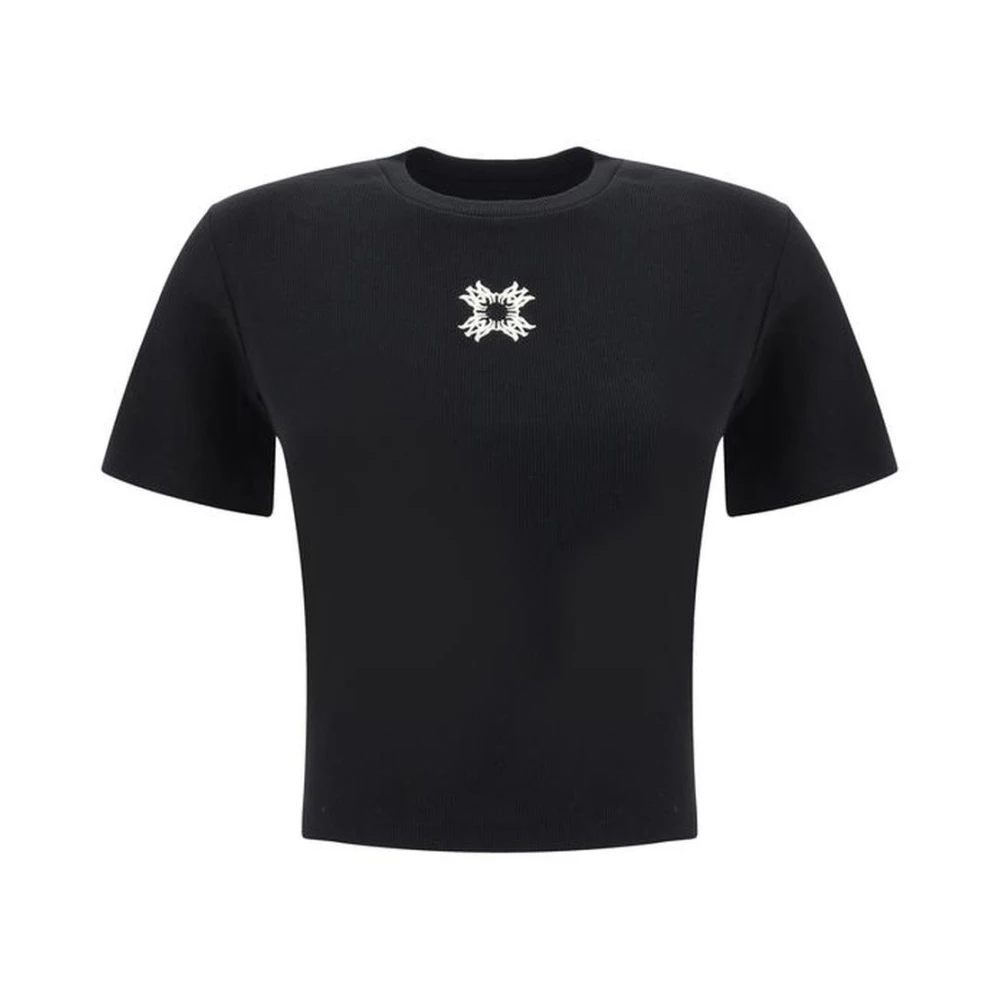 Amiri Baby T-shirt met geborduurd logo Black Dames