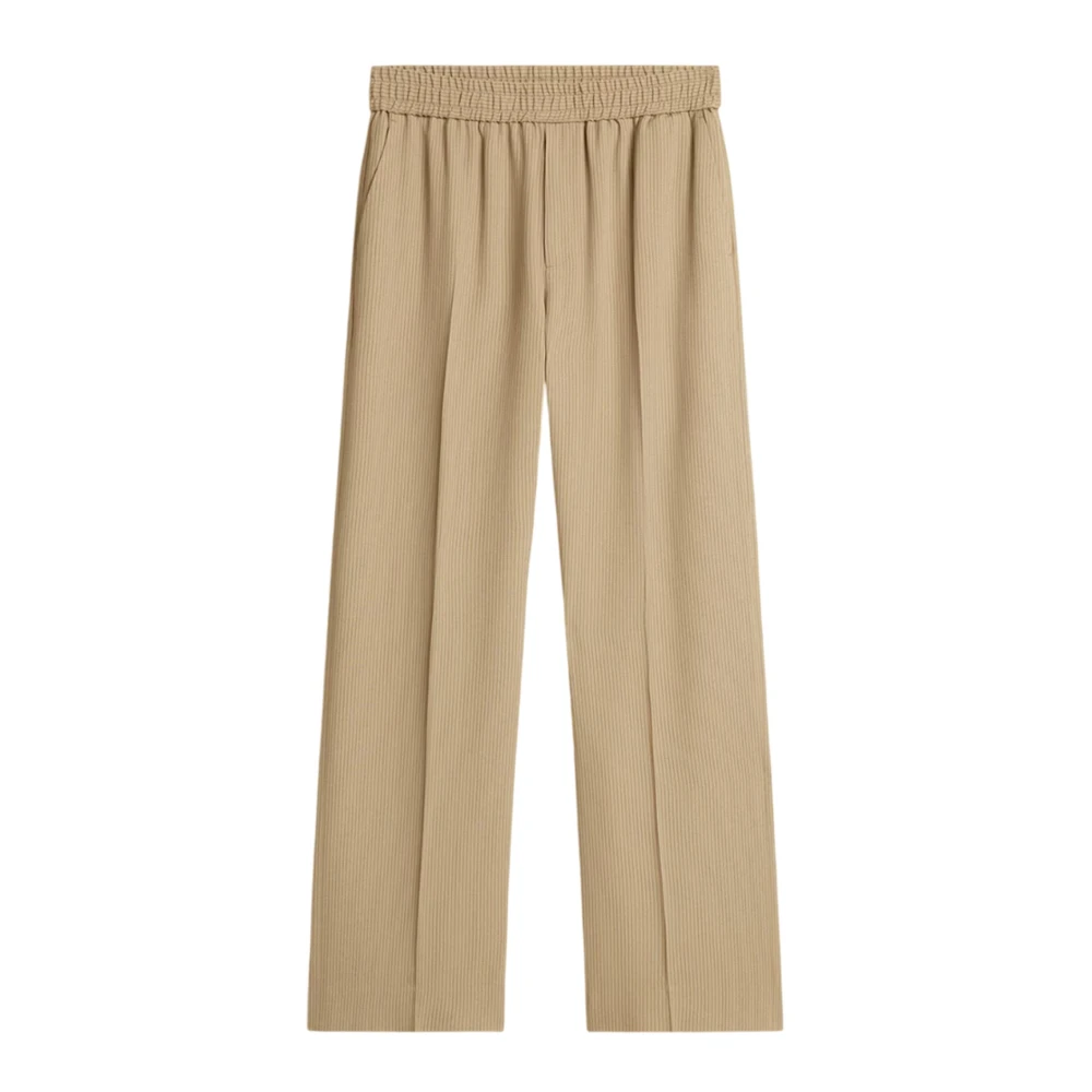 Golden Goose Wijde Pijp Elastische Taille Broek Beige Dames