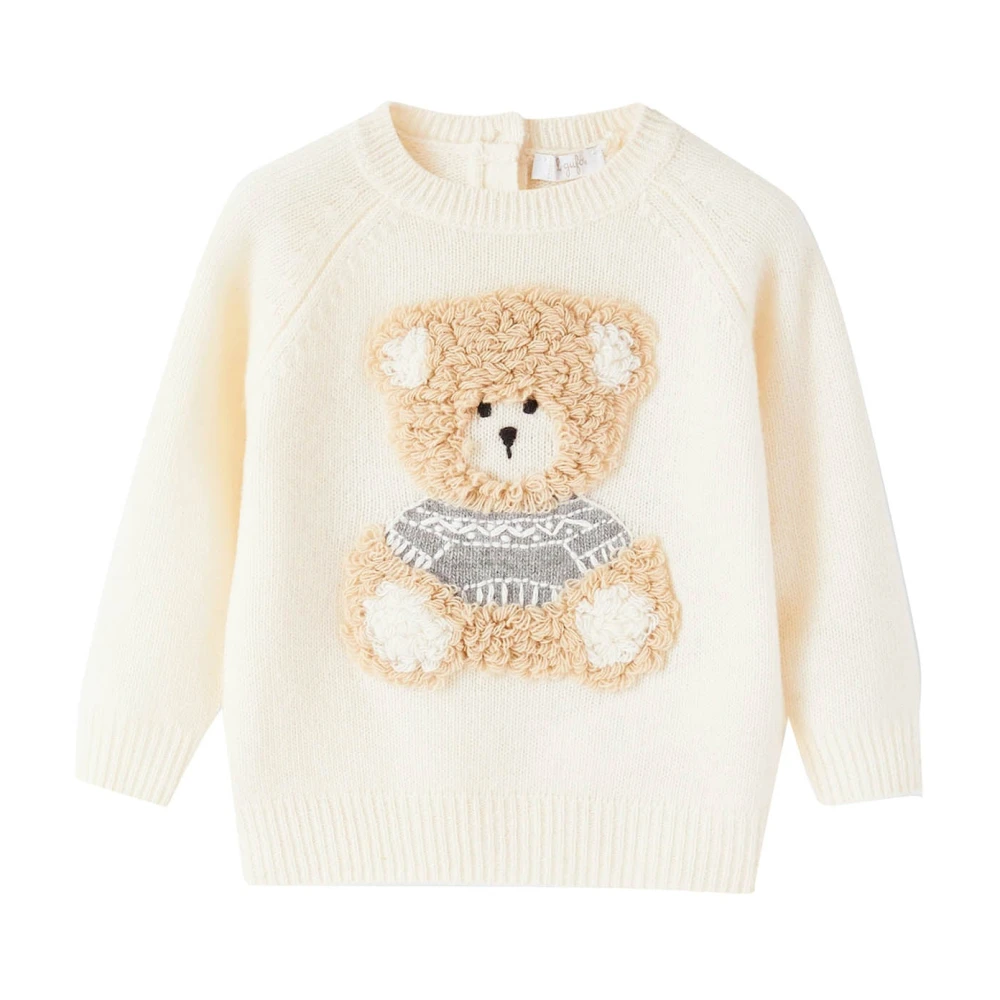 Il Gufo Boys Beige Kids Knitwear, 2 Y, Maglia Panna Jumper