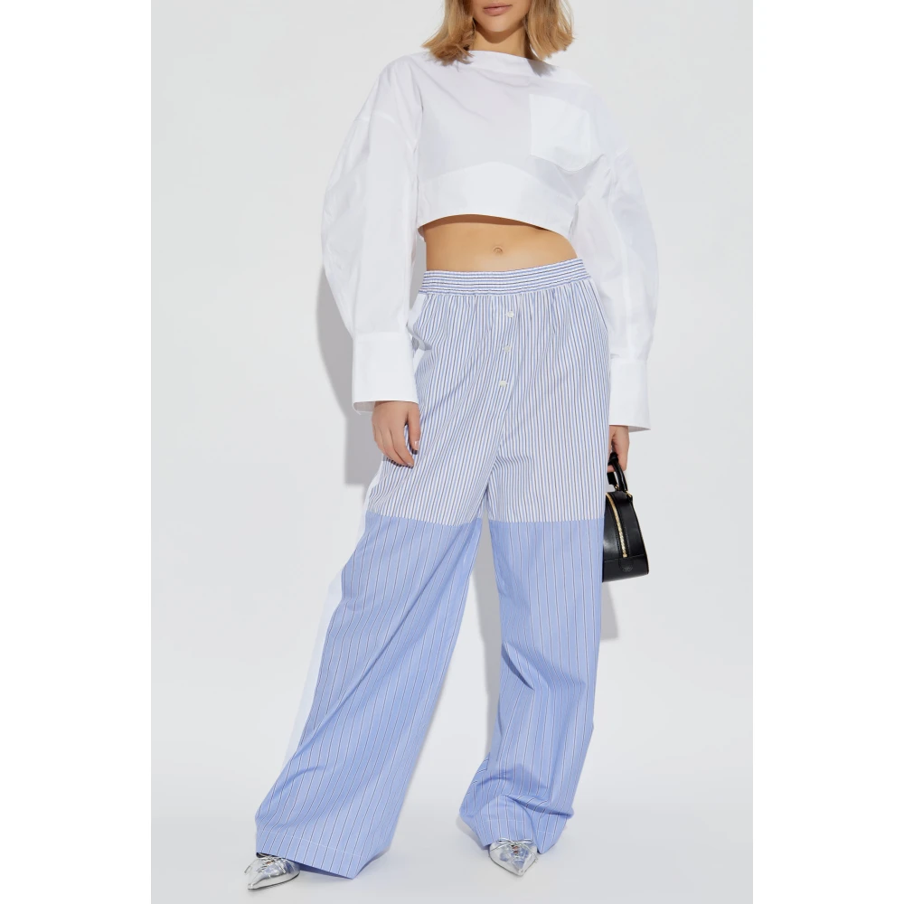 Stella Mccartney Broek met gestreept patroon Blue Dames