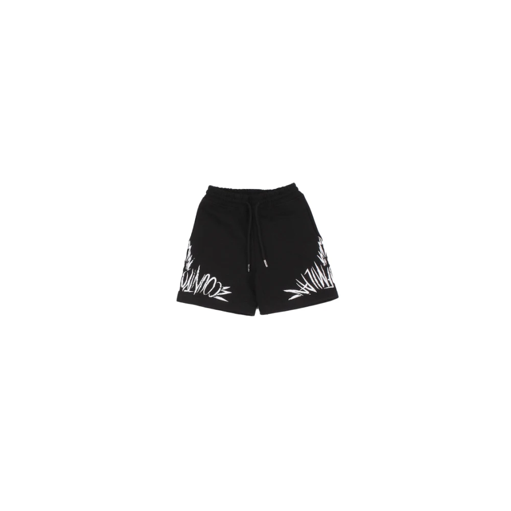 Marcelo Burlon Boys Black Shorts, 10 Y, Nylon Shorts