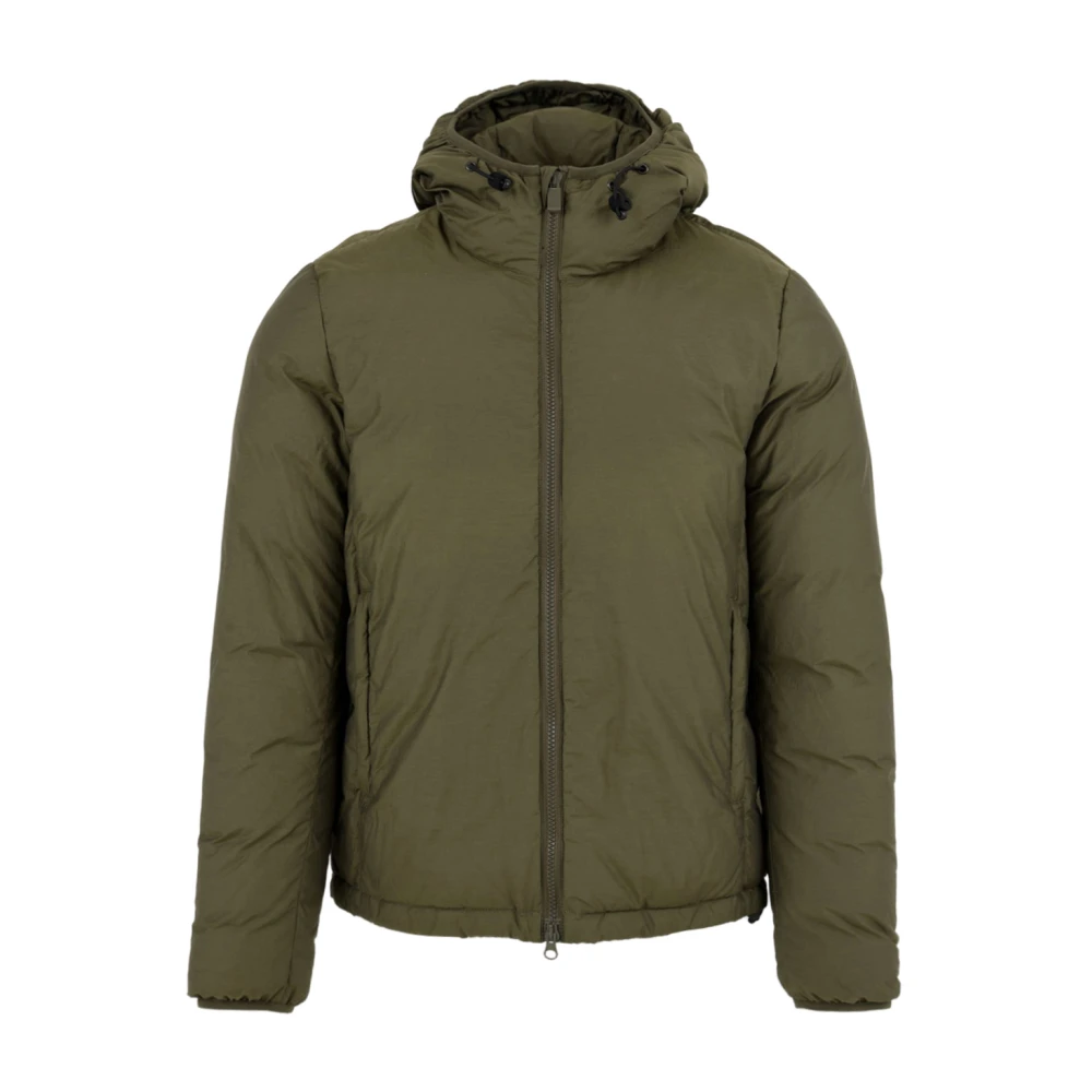 Aspesi Jas met ritssluiting en capuchon Green Heren