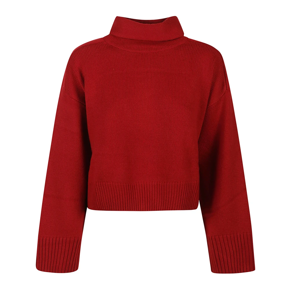 Loulou Studio Turtle Neck Sweater in Stintino Stijl Red Dames