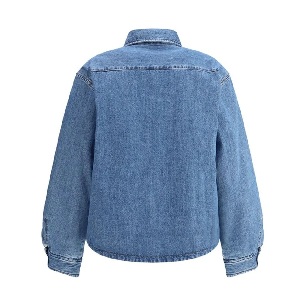 Jacquemus Denim overhemdjasje met monogramzak Blue Heren