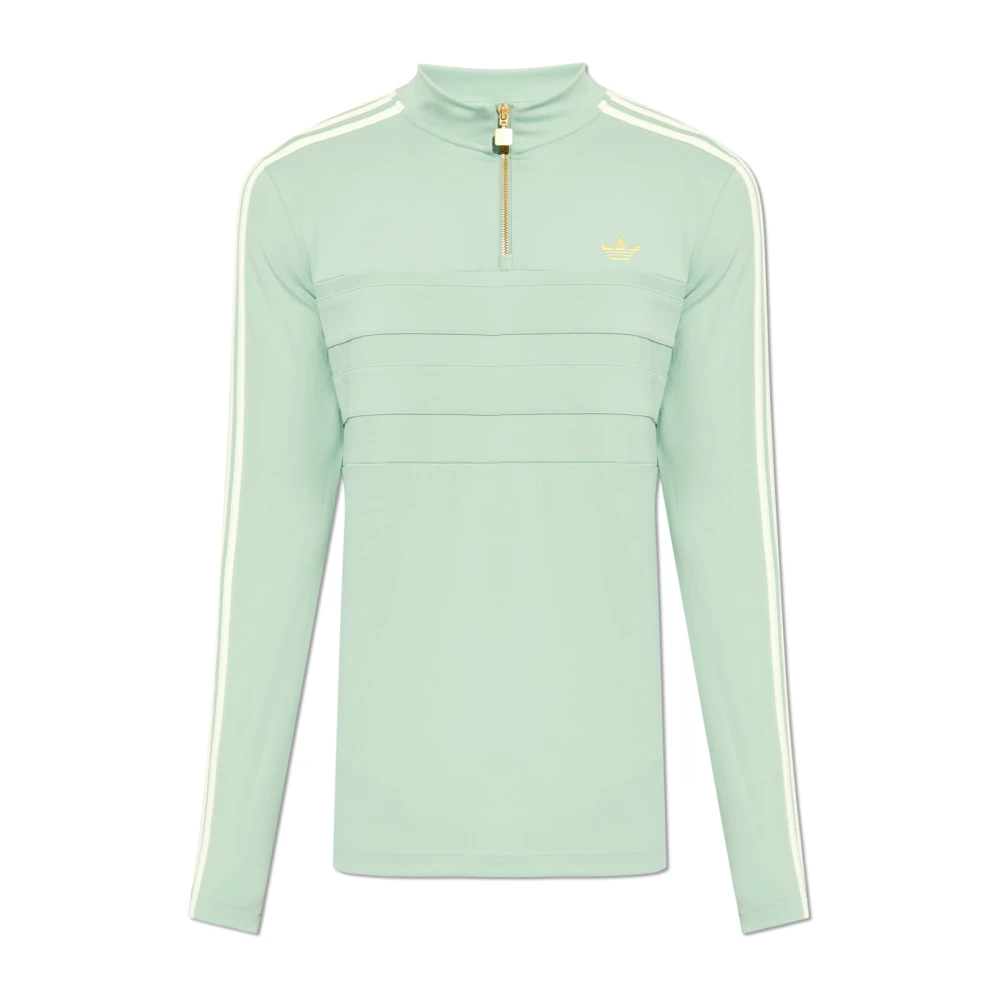 adidas Originals Sweatshirt met ritssluiting en opstaande kraag Green Heren