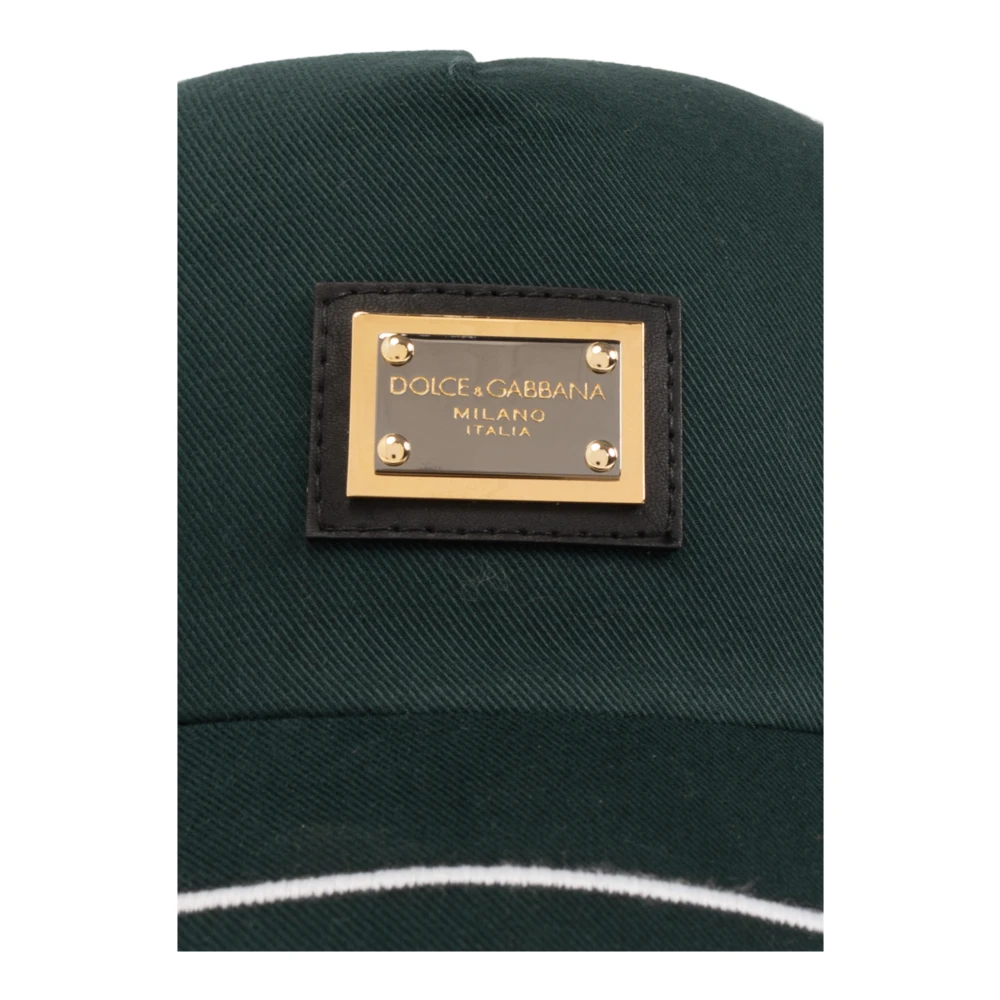 Dolce & Gabbana Baseballpet met logo Green Heren