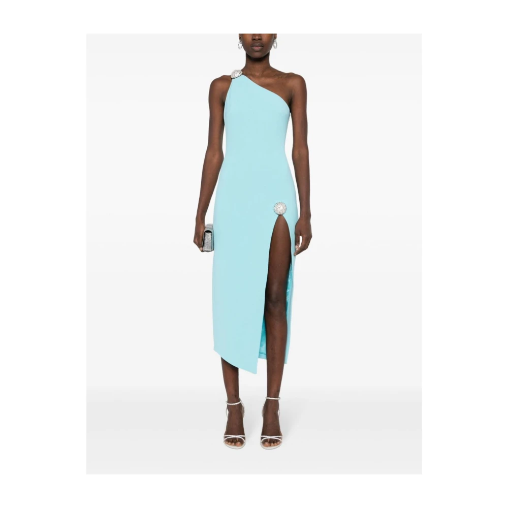 David Koma Heldere Blauwe Asymmetrische One-Shoulder Jurk Blue Dames
