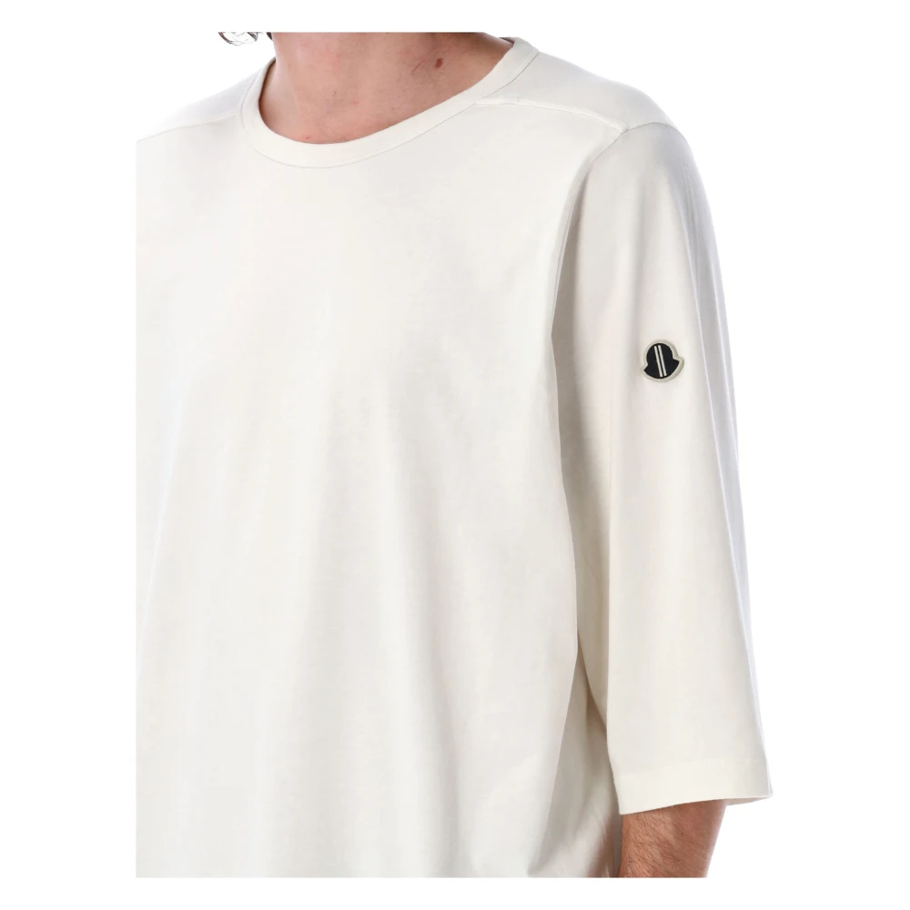Moncler Witte Crewneck T-shirt & Polo White Heren