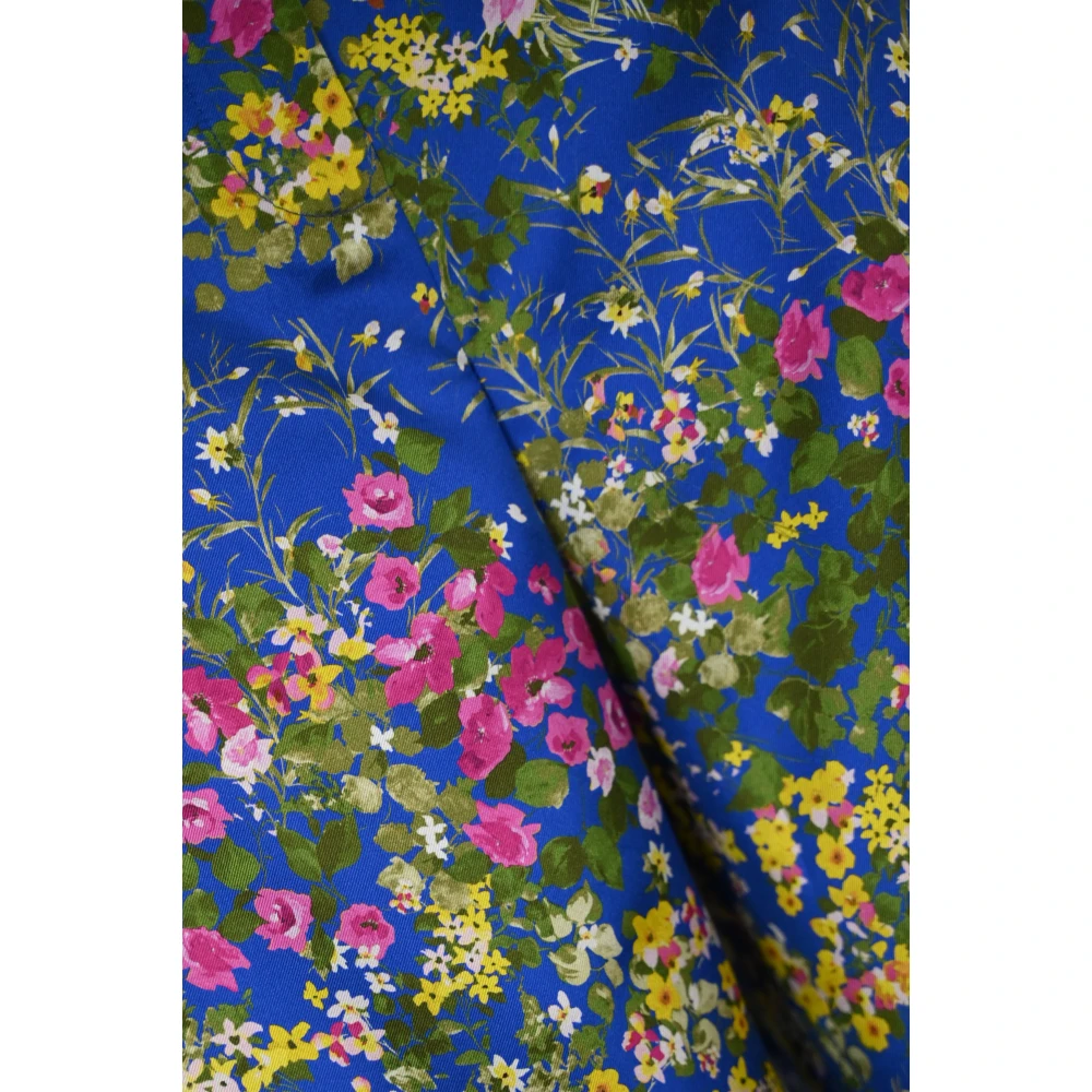 Max Mara Studio Bloemen zijden twill broek Multicolor Dames