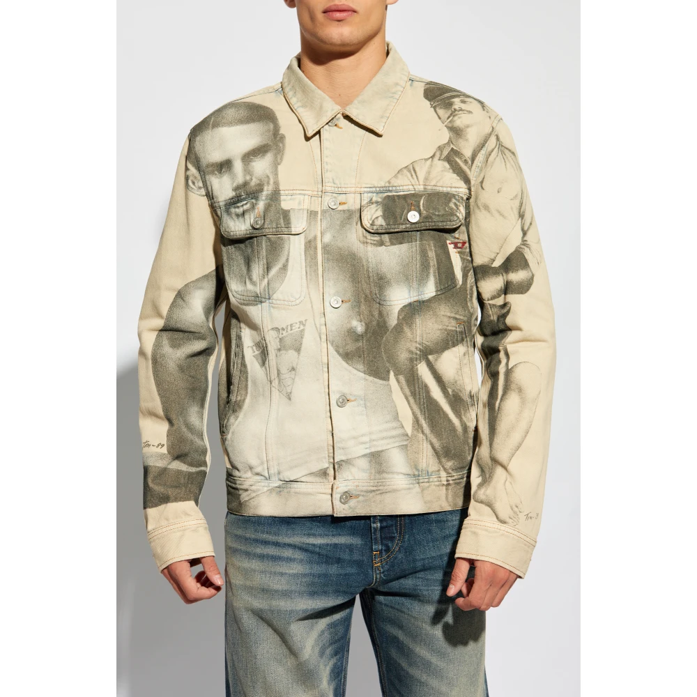 Diesel Denim jas `Pr-D-Barcy-Tof1` Beige Heren