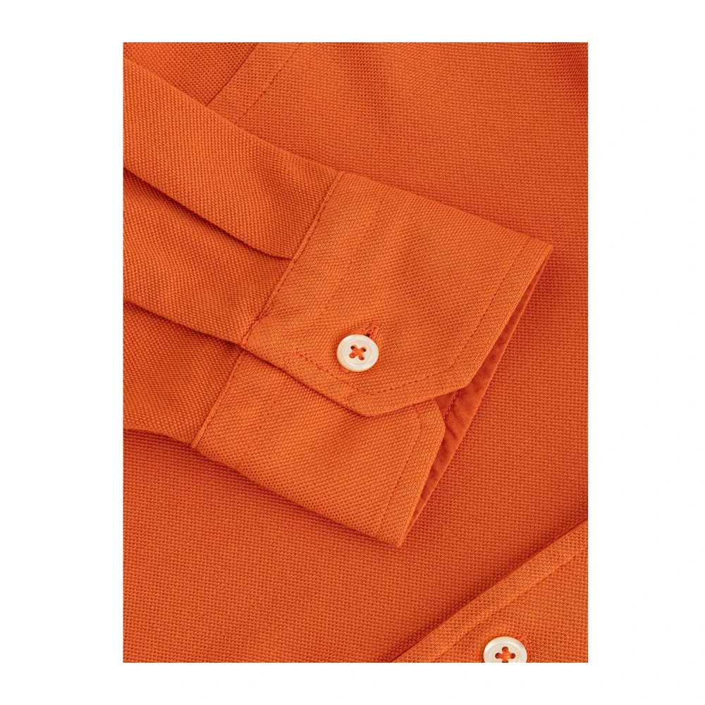 Gran Sasso Oranje Katoenen Poloshirt Orange Heren