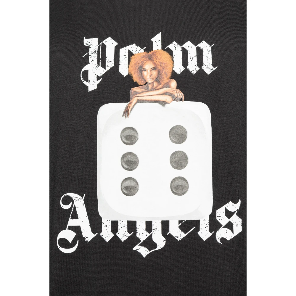 Palm Angels T-shirt met print Black Heren