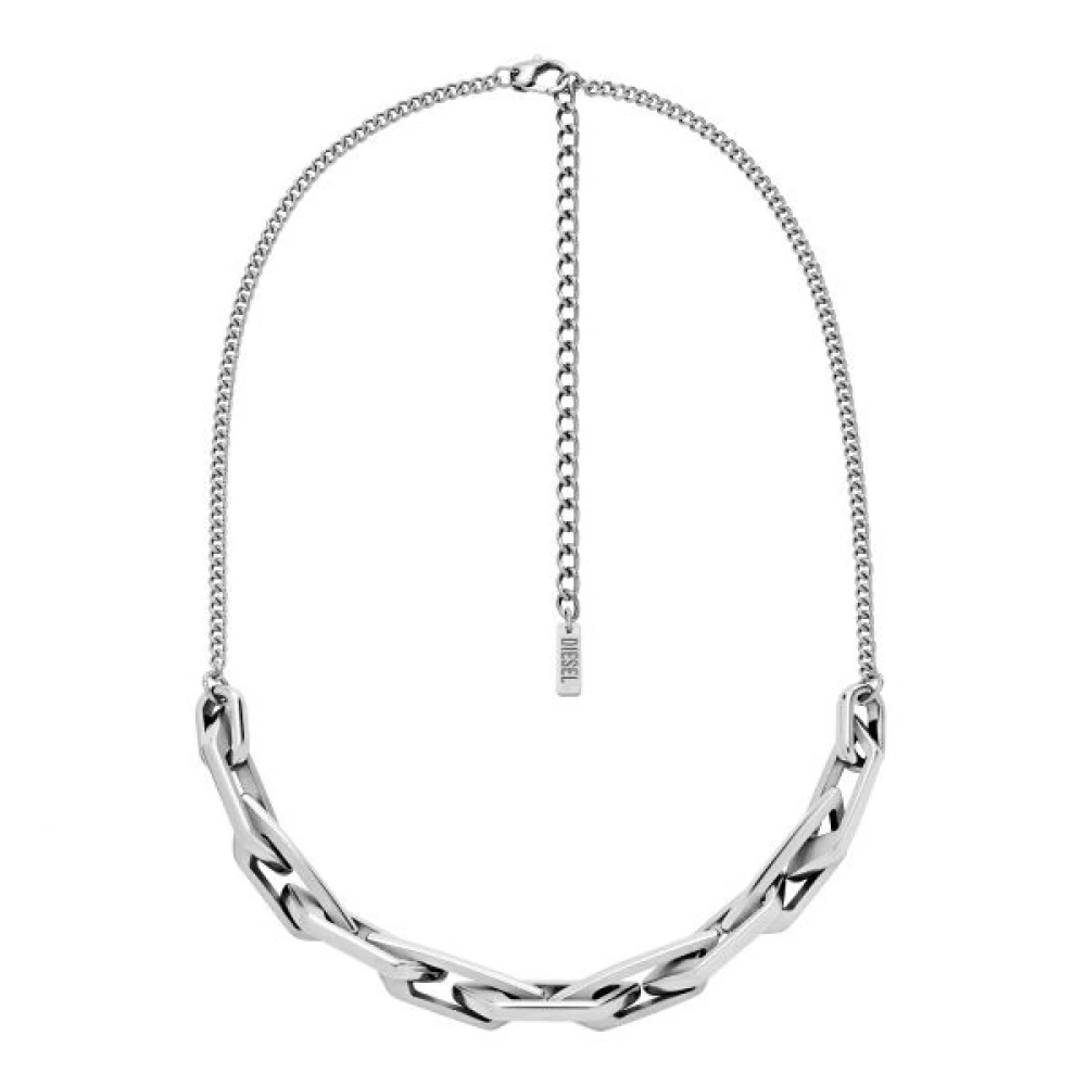Diesel Unisex Grijs Accessoires One Size, Necklace