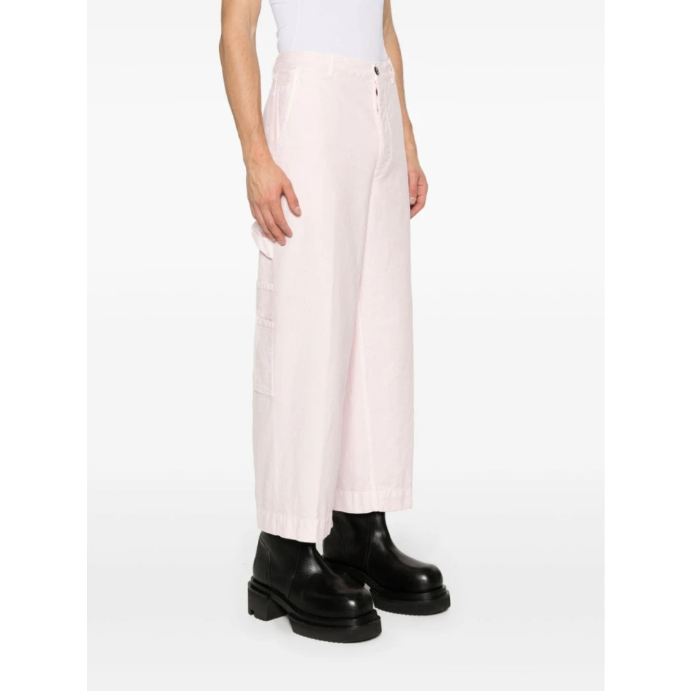 Dries Van Noten Stijlvolle Groene Broek Pink Heren