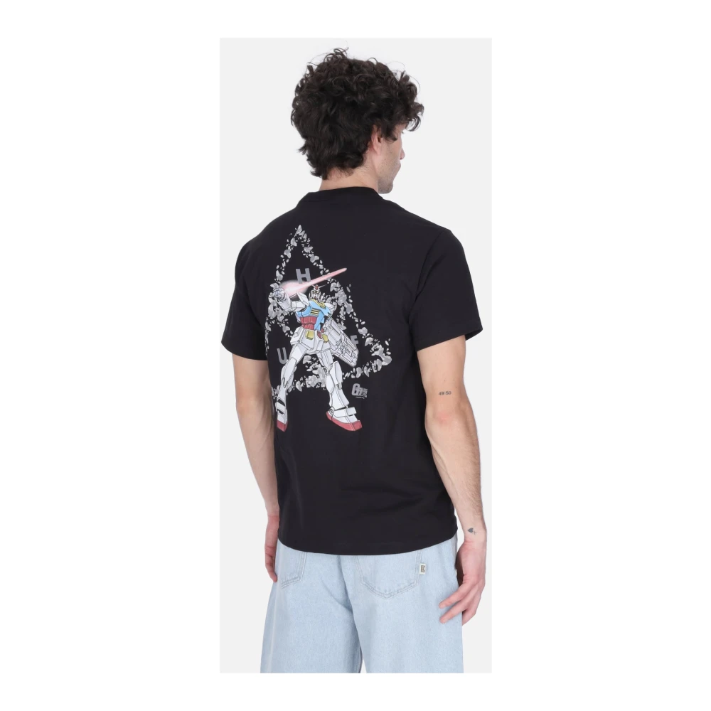 HUF Gundam Triple Triangle Zwart T-shirt Black Heren