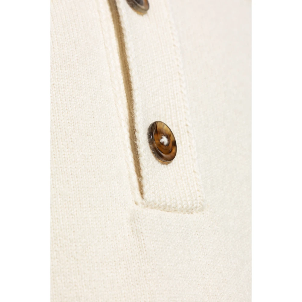 Tom Ford Trui met knoopsluiting bij de hals Beige Heren