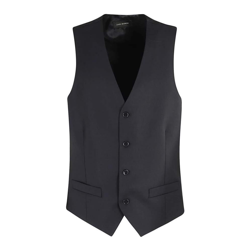 Luigi Bianchi Mantova Stijlvolle Gilet voor Mannen Blue Heren