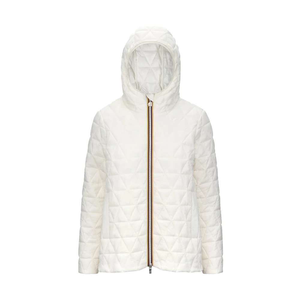 K-Way Donna Bianco Giacche, L, New,