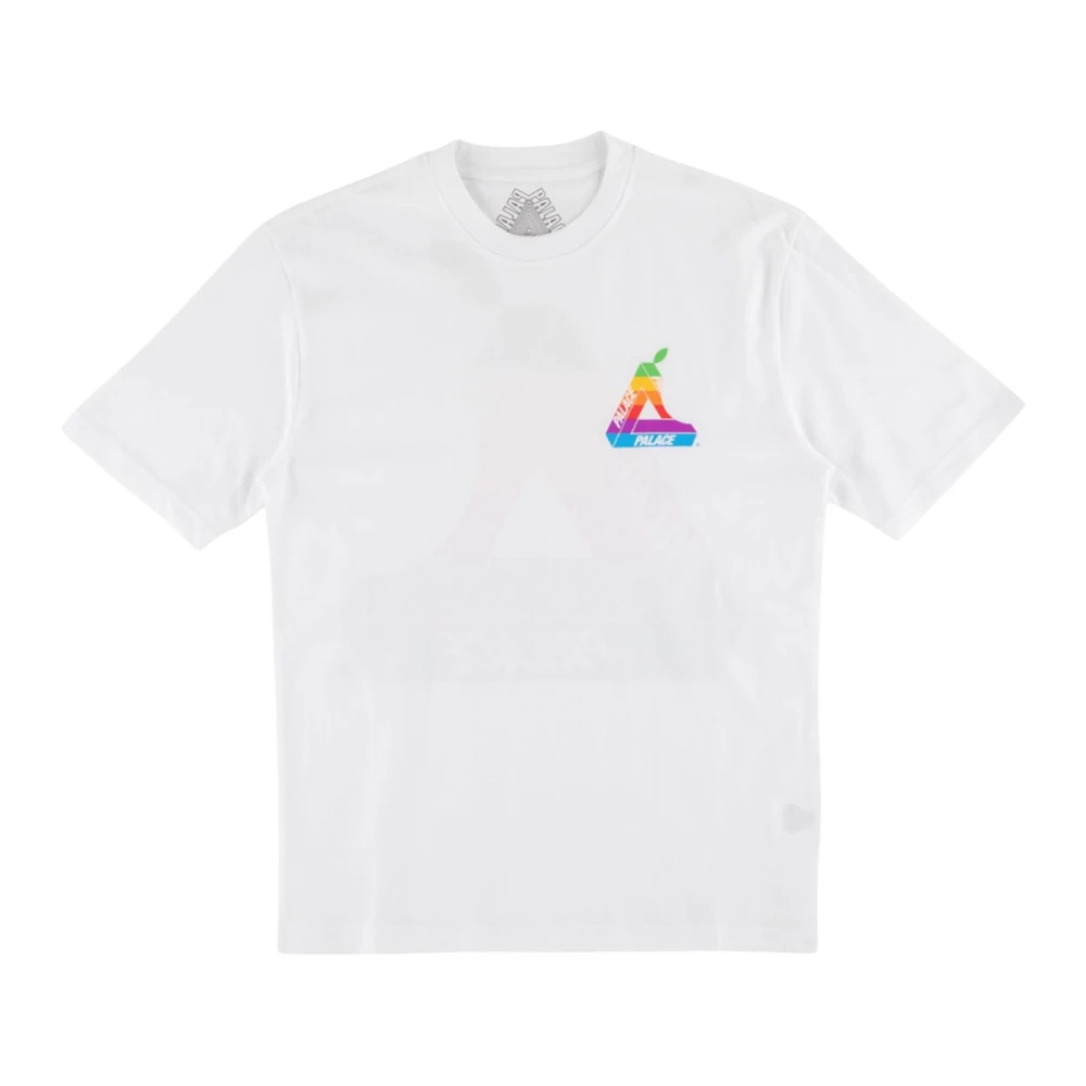 Palace Regenboog Logo Tech T-shirt Beperkte Oplage White Heren