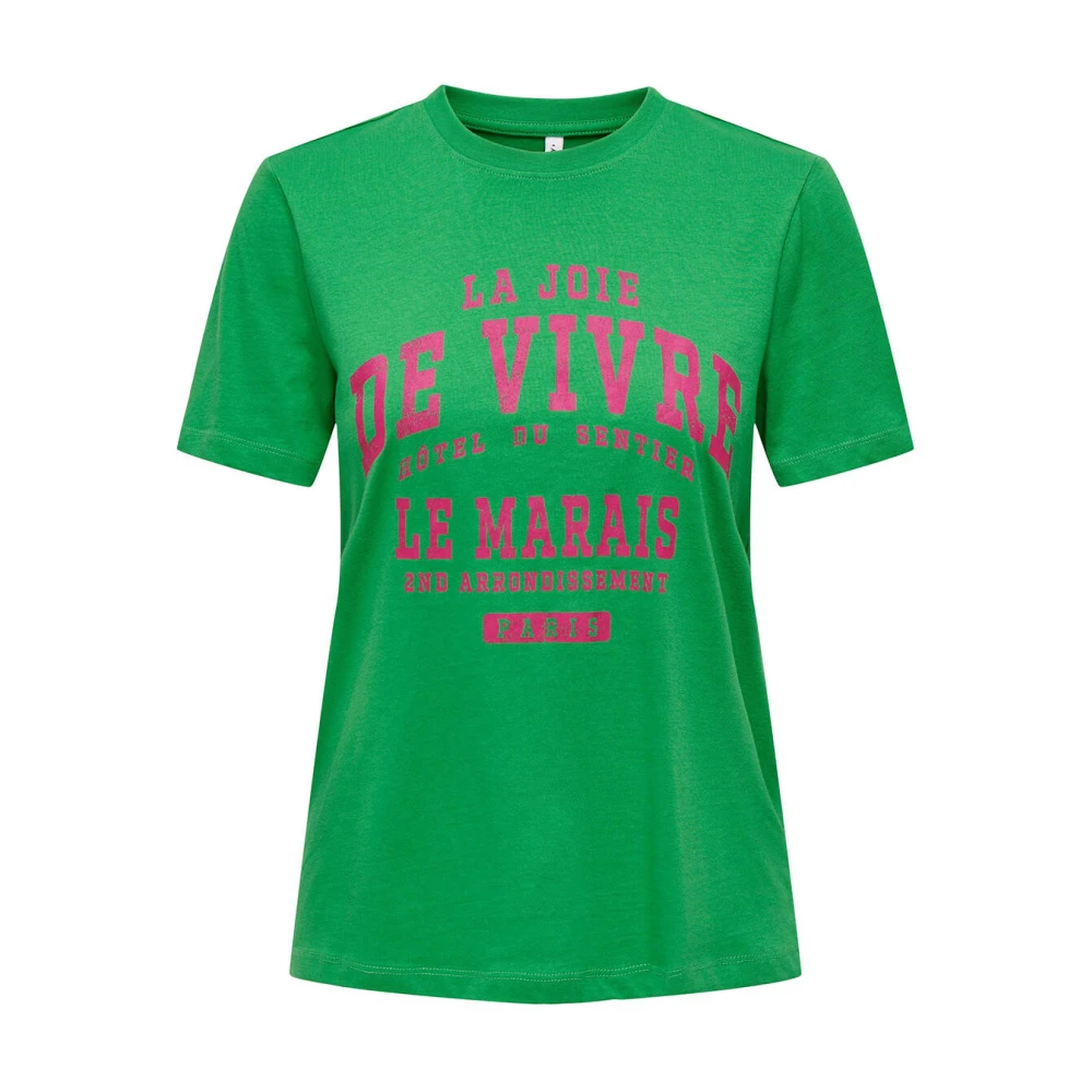 Only Regina Korte Mouw T-shirt Green Dames