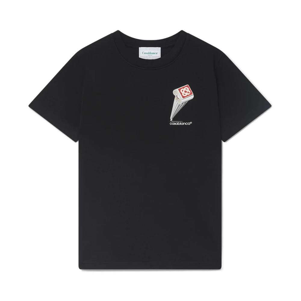 Casablanca Zwarte Leunende Kolom T-Shirt Black Heren
