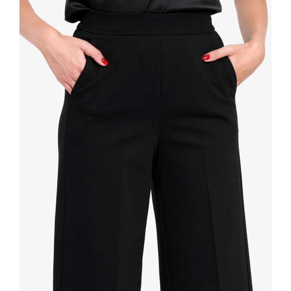 Pennyblack Fluwelen Corduroy Broek met Dubbele Plooien Black Dames